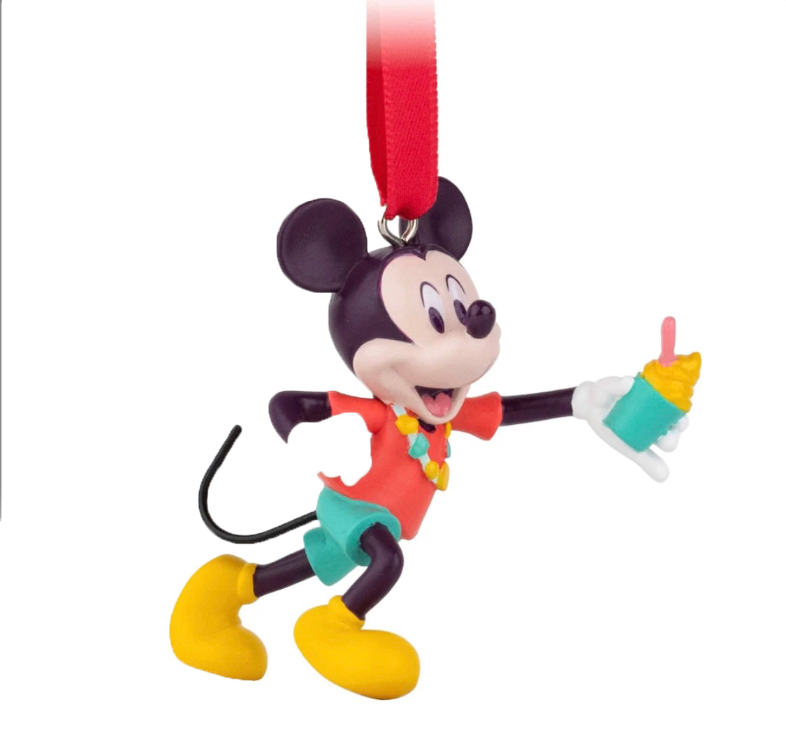  Disney Figurine Ornament - Play In The Park - Mickey With DOLE Whip