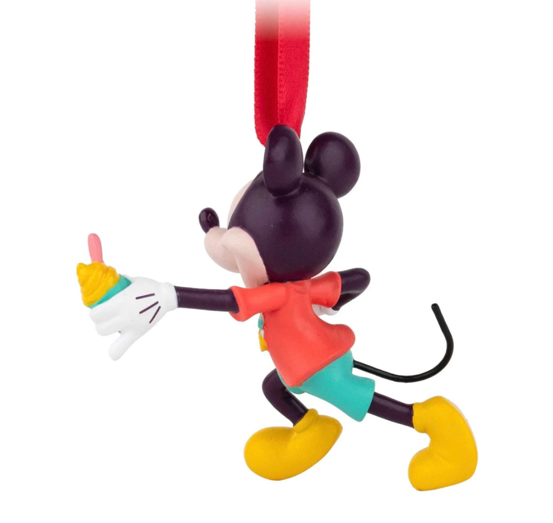  Disney Figurine Ornament - Play In The Park - Mickey With DOLE Whip