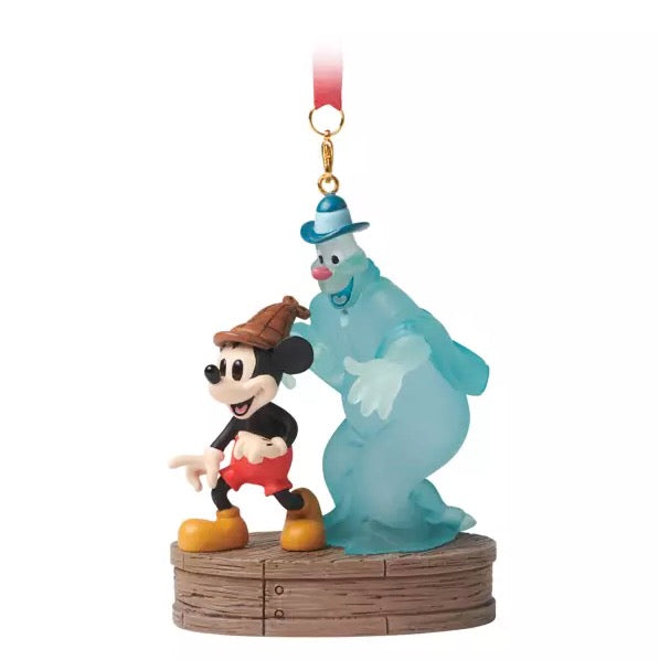  Disney Halloween Ornament - Mickey And Ghost - Light Up