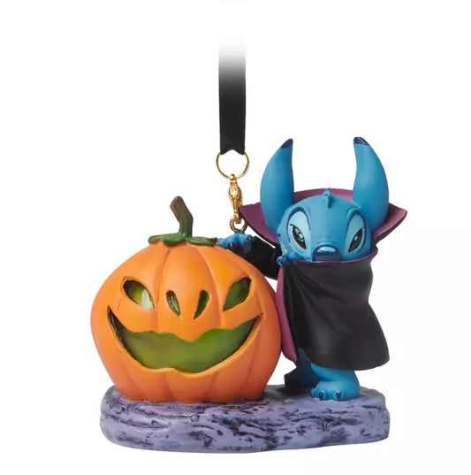  Disney Halloween Ornament - Stitch & Jack-o-Lantern Light Up