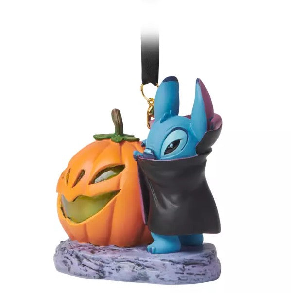  Disney Halloween Ornament - Stitch & Jack-o-Lantern Light Up