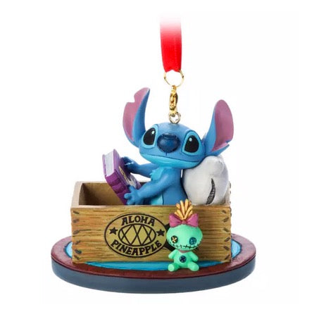  Disney Figurine Ornament - Stitch And Scrump