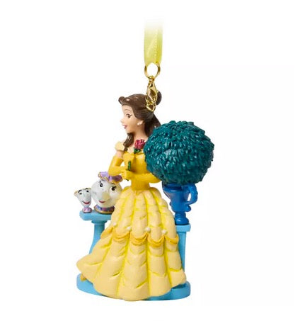  Disney Sketchbook Ornament - Princess Belle With Mrs. Potts & Chip