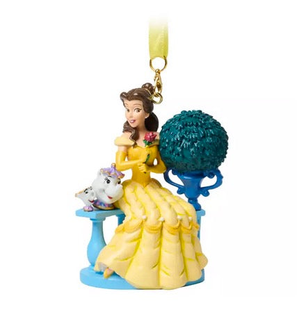  Disney Sketchbook Ornament - Princess Belle With Mrs. Potts & Chip