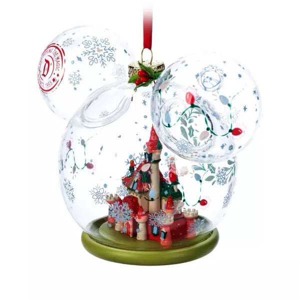  Disney Mickey Ears Icon Ornament - Mickey Sleeping Beauty Castle