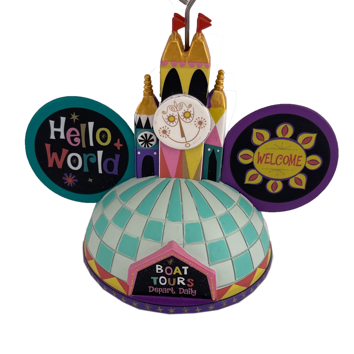  Disney Ear Hat Ornament - It's A Small World - Boat Tours