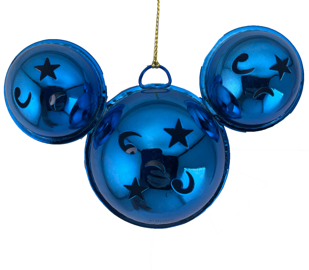  Disney Mickey Ears Icon Ornament - Mickey Metal Bell - Blue