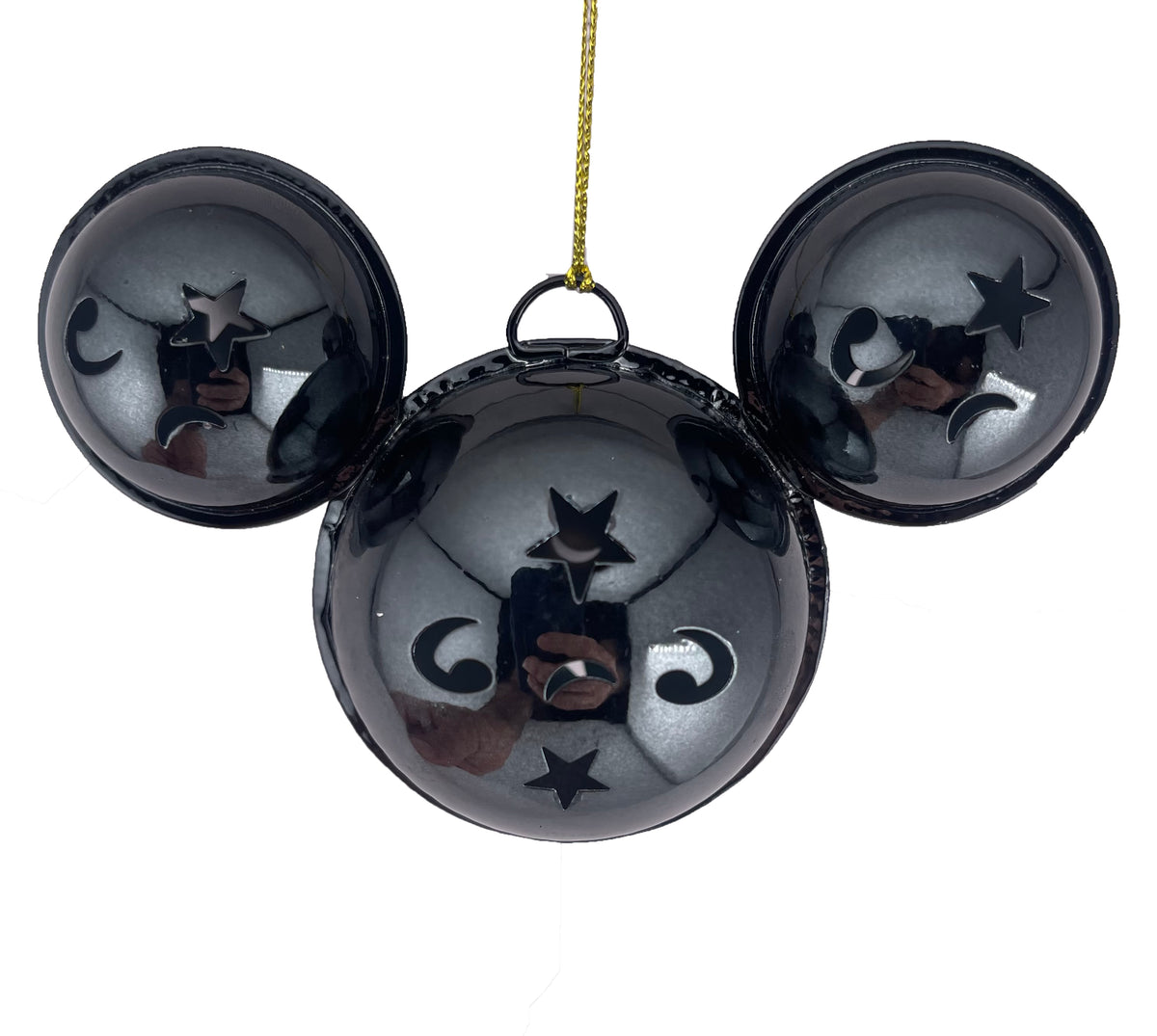 Disney Mickey Ears Icon Ornament - Mickey Metal Bell - Black