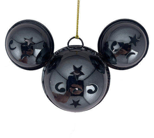  Disney Mickey Ears Icon Ornament - Mickey Metal Bell - Black