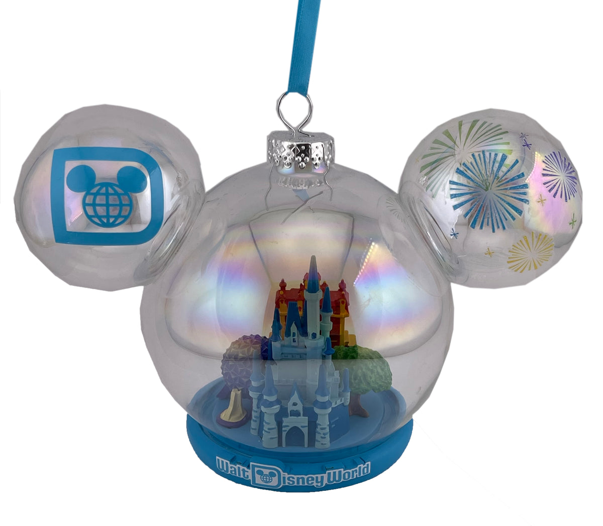  Disney Mickey Ears Icon Ornament - Disney World Park Icons - Blue