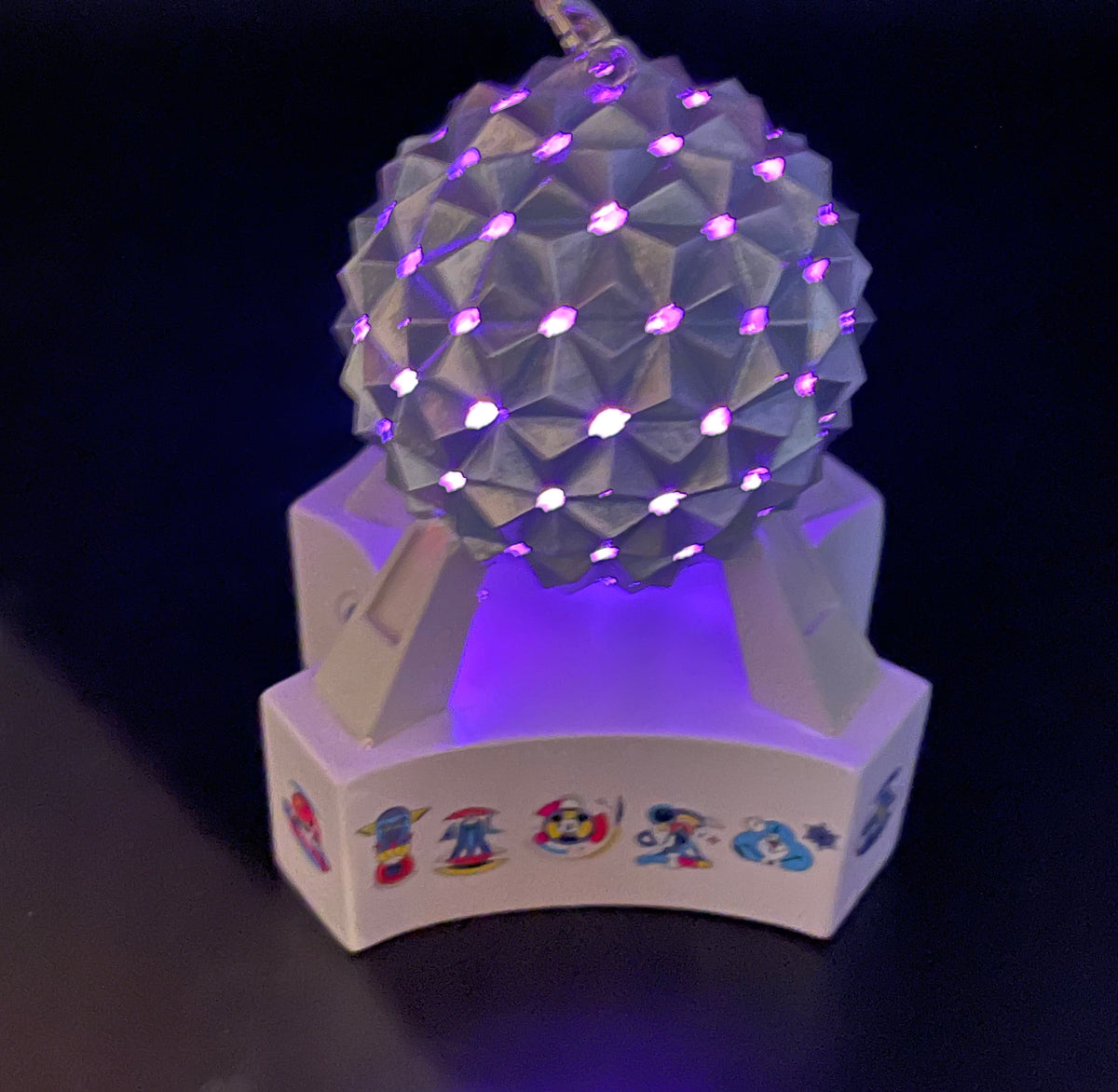  Disney Figurine Ornament - Spaceship Earth Epcot - Light Up