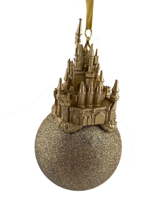  Disney Globe Ornament - WDW Cinderella Castle Glitter
