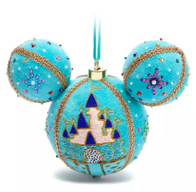  Disney Mickey Ears Icon Ornament - Mickey Beaded Castle