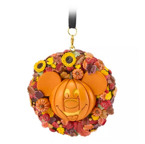  Disney Halloween Ornament - Mickey Jack-o'-Lantern Wreath