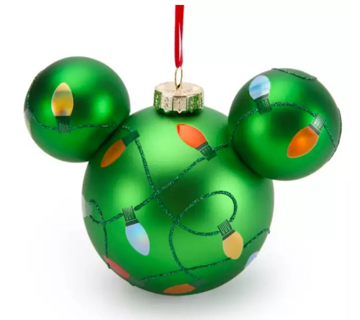  Disney Mickey Ears Icon Ornament - Mickey Mouse Holiday Lights