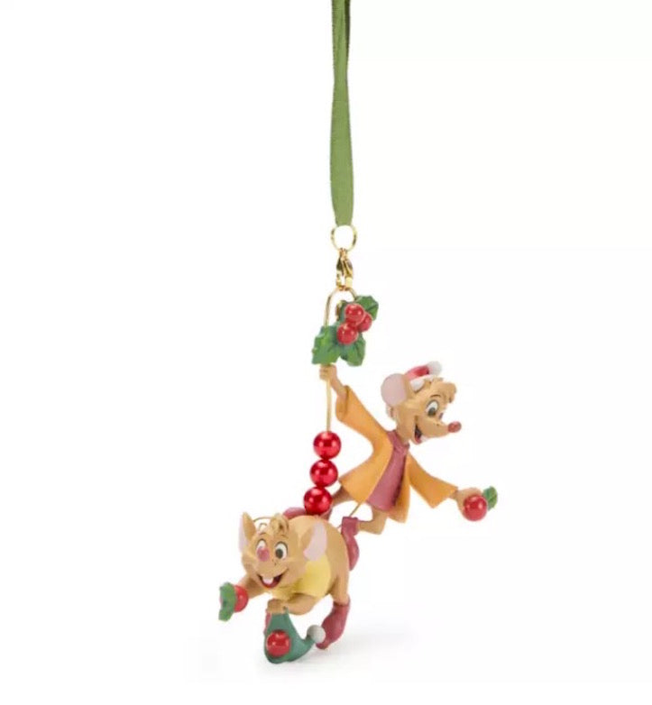 Disney Sketchbook Ornament - Jaq And Gus Stringing Berries