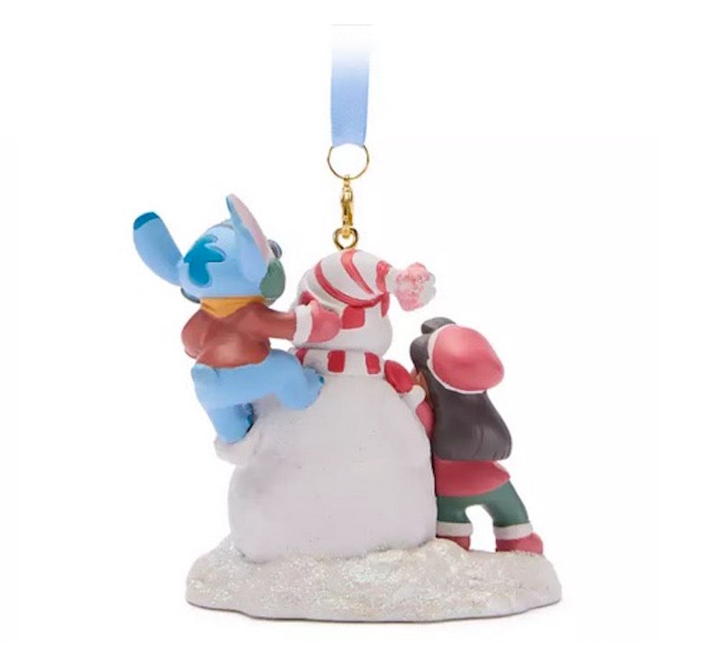  Disney Sketchbook Ornament - Lilo & Stitch With Snowman