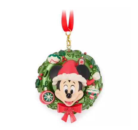  Disney Holiday Ornament - Santa Mickey Wreath