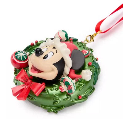  Disney Holiday Ornament - Santa Mickey Wreath