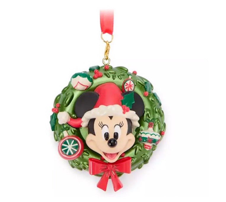  Disney Holiday Ornament - Santa Minnie Wreath