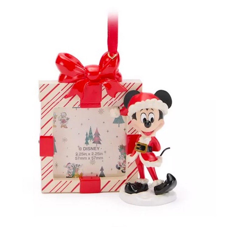  Disney Photo Frame Ornament - Santa Mickey Mouse