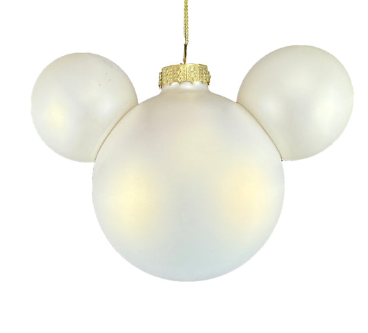  Disney Mickey Ears Icon Ornament - Mickey Mouse Solid White