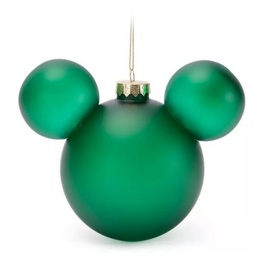 Disney Mickey Ears Icon Ornament - Mickey Mouse Solid Green