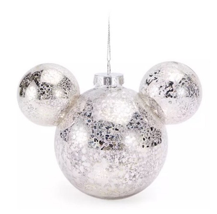  Disney Mickey Ears Icon Ornament - Mickey Mouse Solid Silver