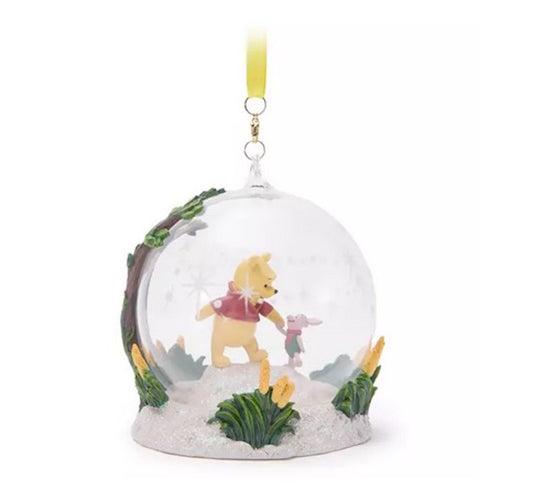  Disney Globe Ornament - Winnie The Pooh And Piglet
