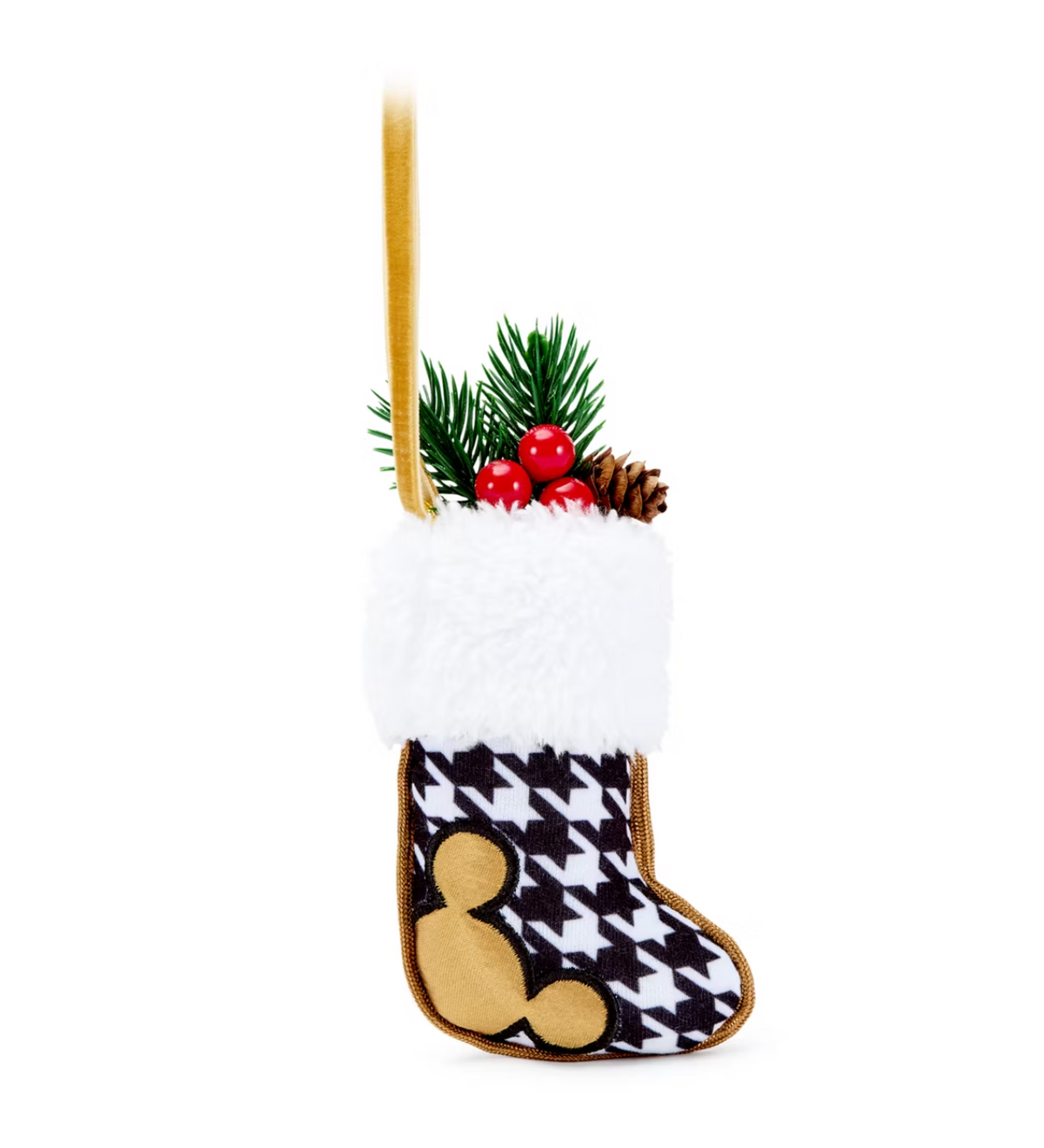  Disney Ornament - Mickey Mouse Dogtooth Stocking