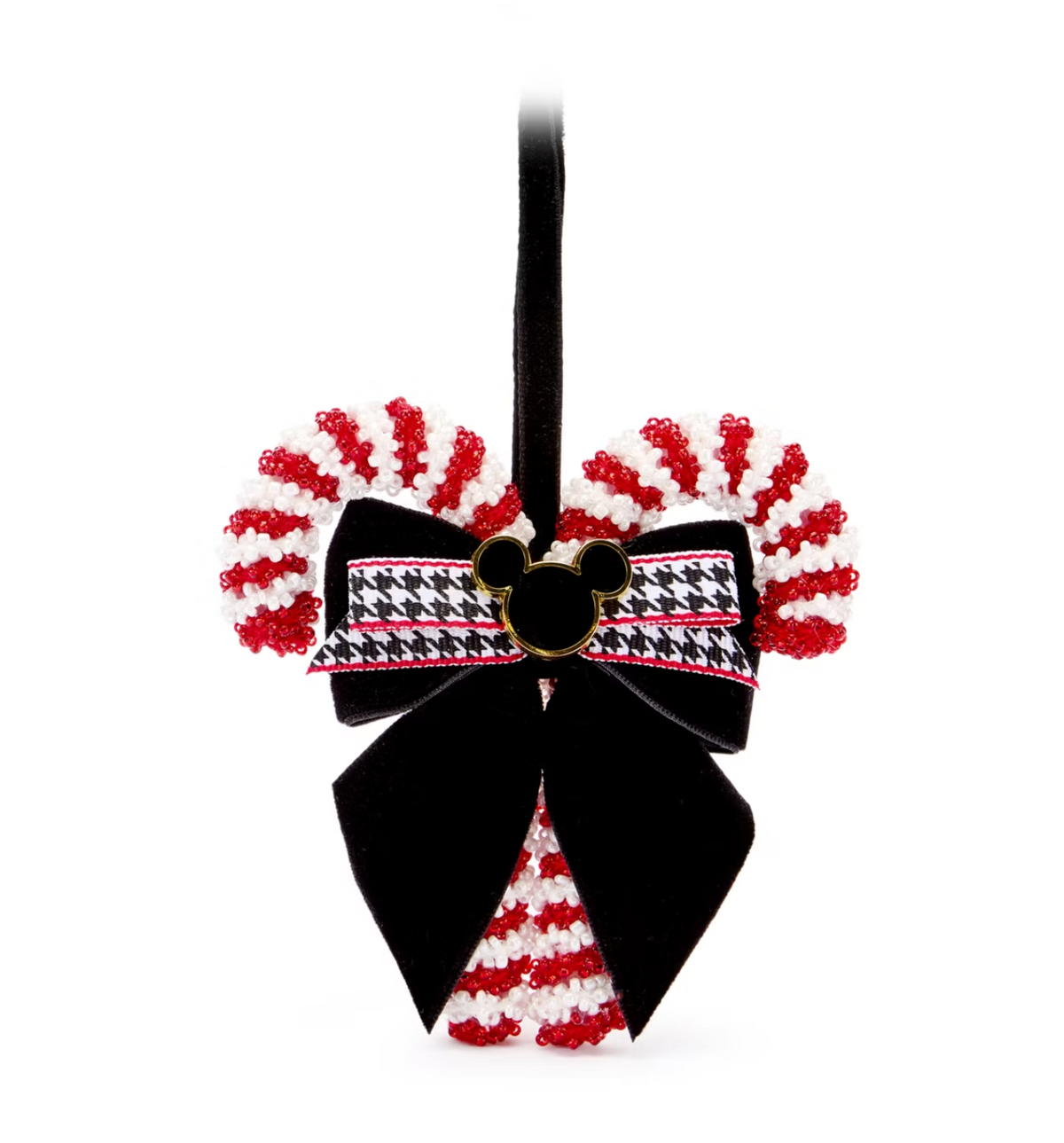  Disney Ornament - Mickey Head Icon Candy Cane