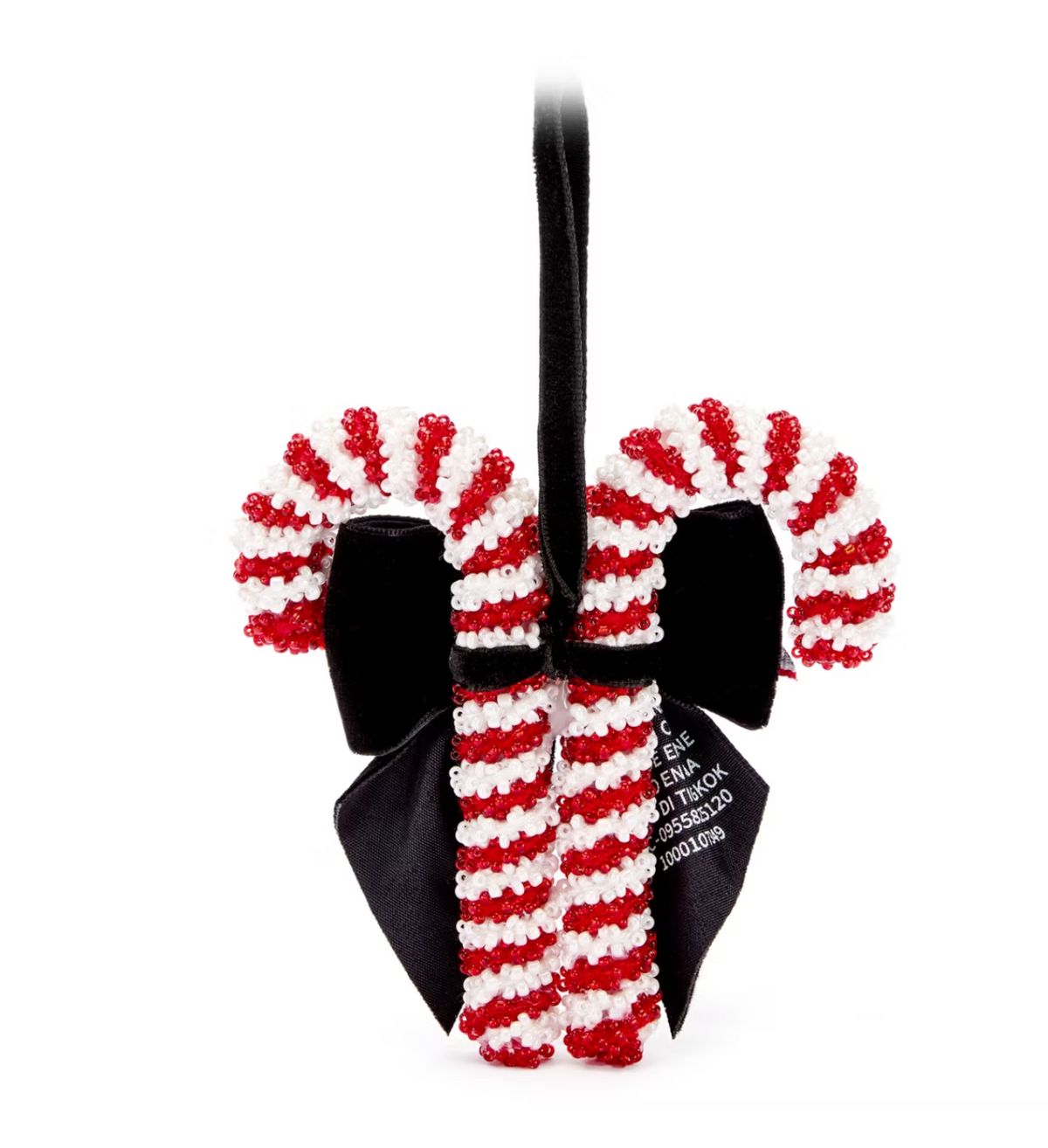  Disney Ornament - Mickey Head Icon Candy Cane