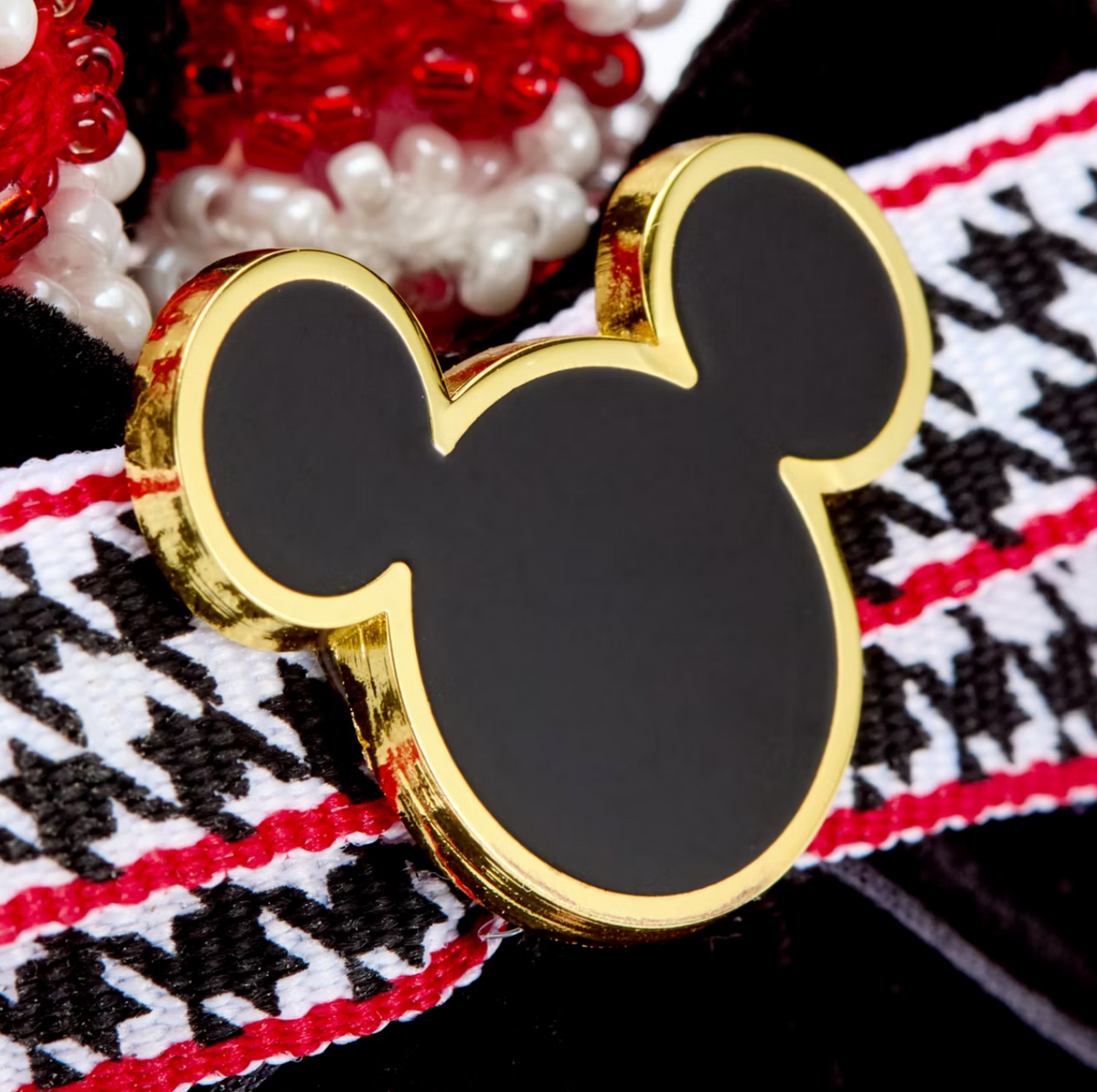  Disney Ornament - Mickey Head Icon Candy Cane