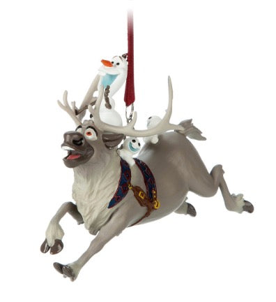  Disney Figurine Ornament - Olaf And Sven With Snowgies - Frozen