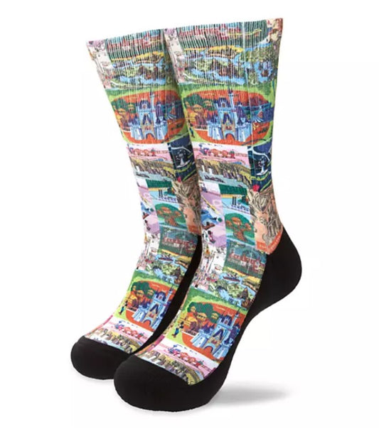  Disney Socks For Men - Magic Kingdom Map - Disney Parks