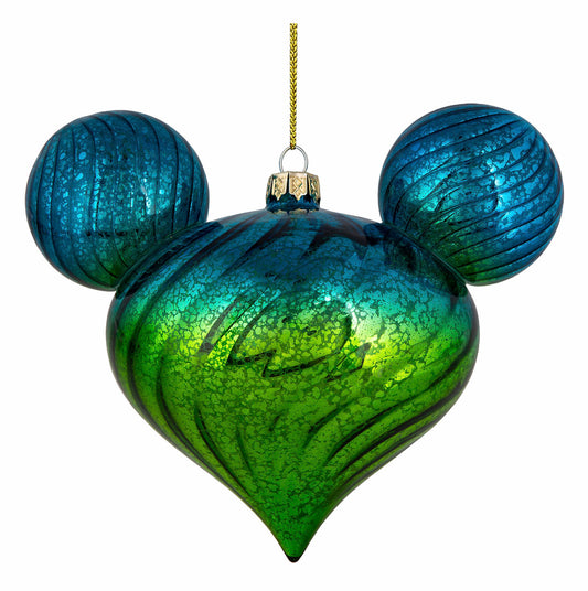  Disney Mickey Ears Icon Ornament - Mickey Mouse Ombre - Blue & Green