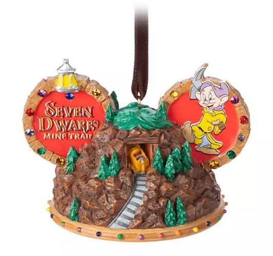  Disney Ears Hat Ornament - Seven Dwarfs Mine Train