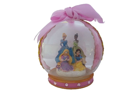  Disney Christmas Ornament - Princess Glass Globe - Pink