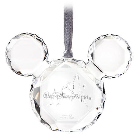  Disney Christmas Ornament - Crystal Mickey Icon - Walt Disney World