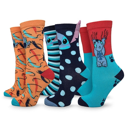  Disney Sock Set For Kids - Stitch - 3 Pairs