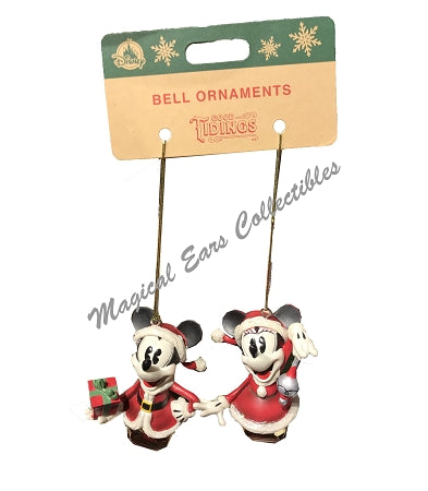  Disney Bell Ornament Set - Turn Of The Century - Mickey And Minnie