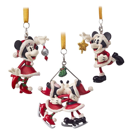  Disney Holiday Ornament Set - Turn Of The Century - Mickey And Minnie