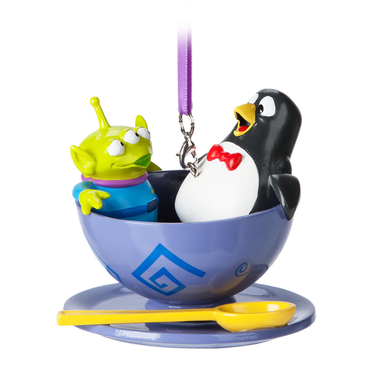  Disney Christmas Ornament - Alien And Wheezy Spinning Teacup