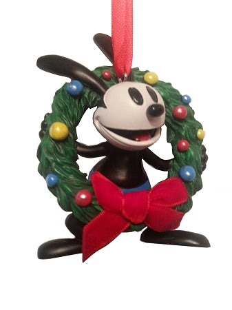  Disney Christmas Ornament - Oswald The Lucky Rabbit With Wreath