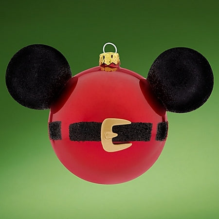  Disney Mickey Ears Icon Ornament - Santa Mickey Mouse Belt