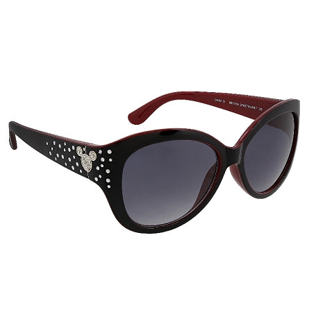  Disney Sunglasses - Mickey Mouse Icons With Jewels - Maroon And Black