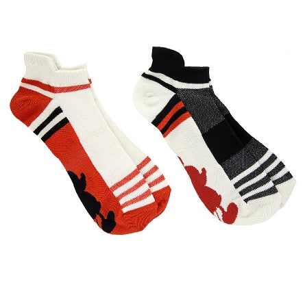  Disney Low Cut Socks For Men - Mickey Mouse - Striped - 2 Pack