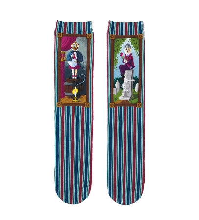  Disney Adult Socks - The Haunted Mansion - Striped