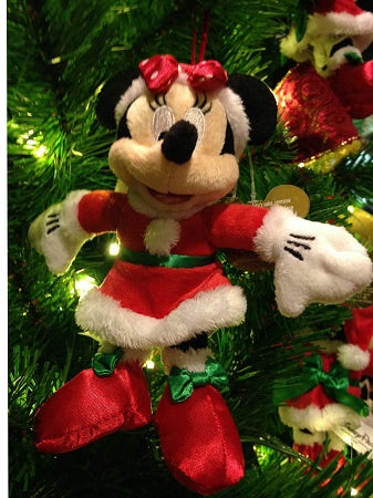  Disney Christmas Ornament - Santa Minnie Mouse Plush - 5 Inch