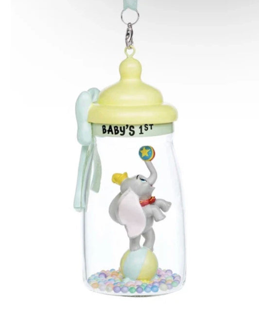  Disney Ornament - Dumbo In Bottle Baby's 1st